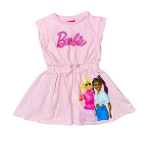 ❤️3 for $12 ❤️ Toddler Girl Barbie Print Dress Elasticated Waistband 3-4 Years